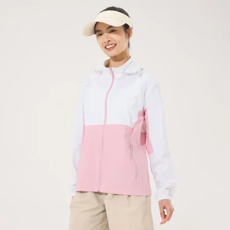 Women's UPF 50+ Lightweight Athletic Jacket Sun Protection Full Zip Long Sleeve Shirts Hiking Outdoor Hooded