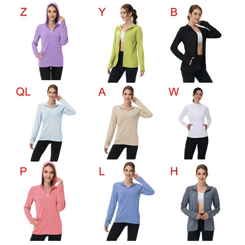 Plus Size UV Protective Hoodie Women - UPF 50+ Summer Lightweight Sunscreen Outerwear Long Sleeve Cover Up - Image 2