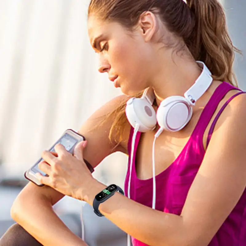 Smart Band Waterproof Fitness Tracker Smart Bracelet Heart Rate Monitor 0.96in TFT HD Color Screen Activity Fitness Trackers - Image 3