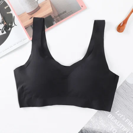 Lingerie Bra Bralettes Women Bra Women\'s Seamless Wireless Nylon Bralette Padded Yoga Sports Running Crop Top Vest