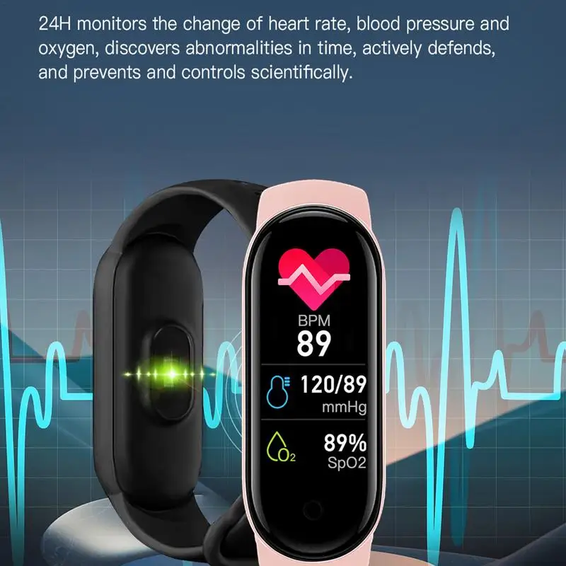 Smart Band Waterproof Fitness Tracker Smart Bracelet Heart Rate Monitor 0.96in TFT HD Color Screen Activity Fitness Trackers - Image 4