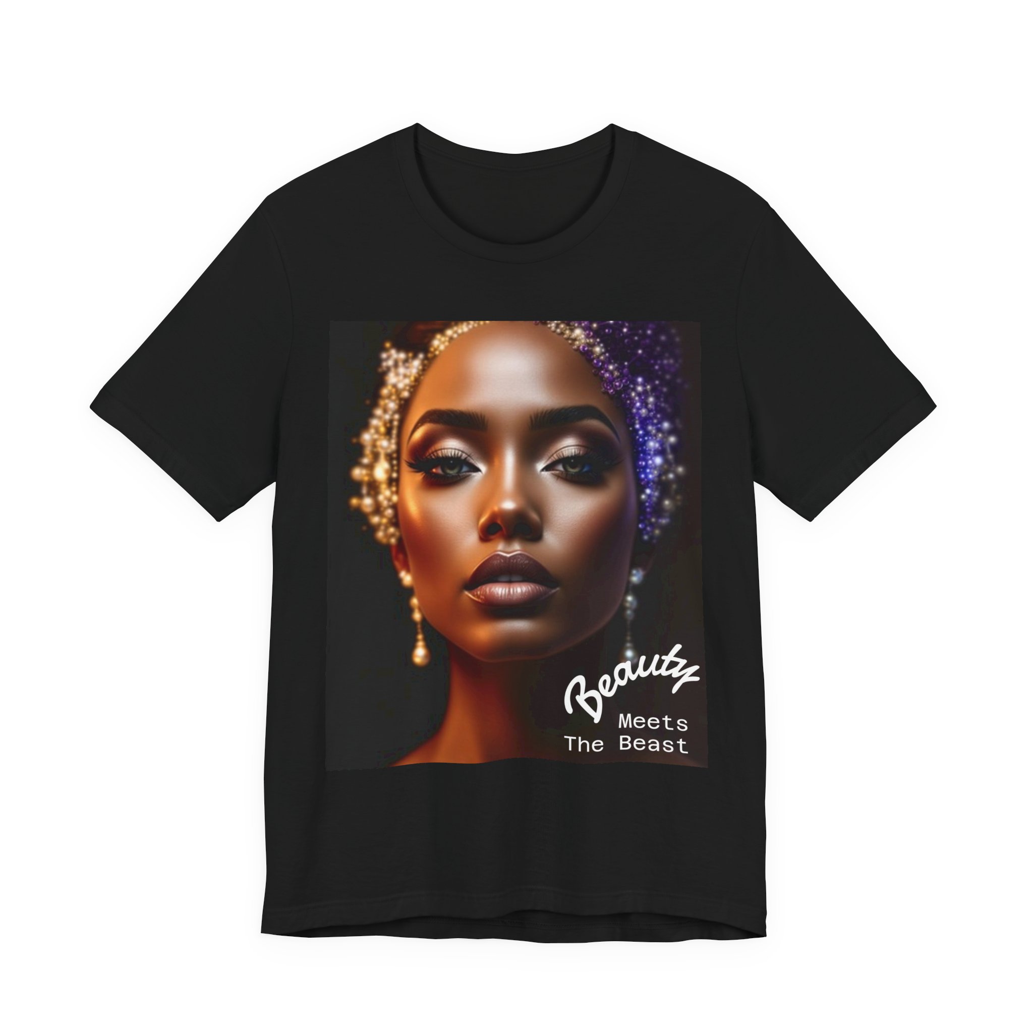 Beauty Meets The Beast Graphic Tee, Stylish Unisex T-Shirt, Inspirational Gift, Casual Wear, Perfect for Parties, Fashion Apparel - Image 3