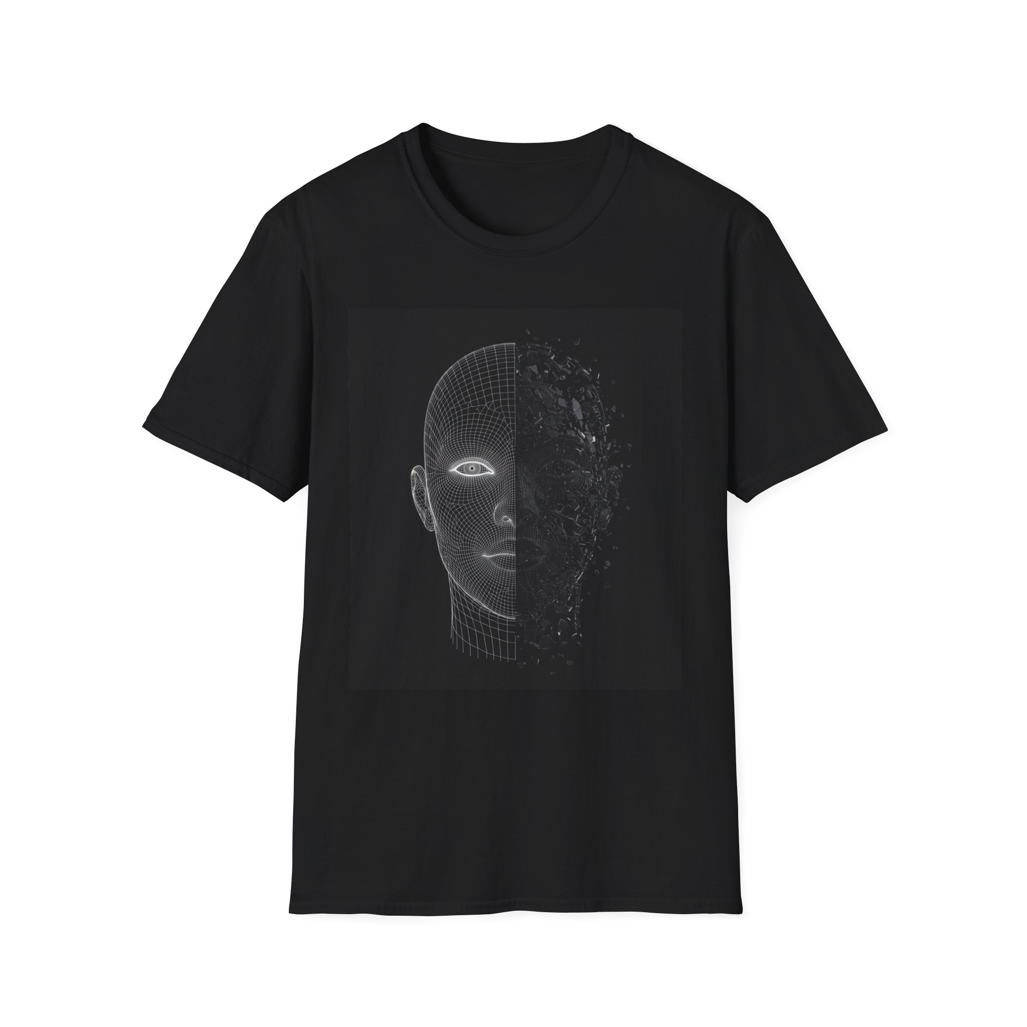 Futuristic Graphic T-Shirt with Abstract Design, Unisex Everyday Tee, Casual Wear, Gift for Art Lovers, Unique Fashion Statement